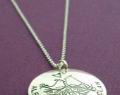 Personalized Jewelry - Mommy Bird or Love Birds Design - Engraved, Handstamped Children's Names for Mom by EWD