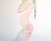 Nude 1201 original watercolor painting by Gretchen Kelly