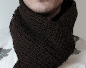 New Hampshire Knit Scarf in Chocolate Brown