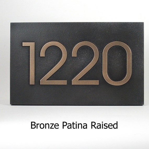 Modern Home Address  Advantage Numbers - 4 House Numbers 13x8 inches Custom for you by Atlas Signs and Plaques