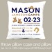 Birth announcement new baby gift western cowboy throw pillow