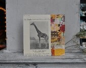 La Giraffa Mixed Media Collage Wall Art