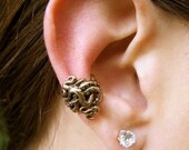 Bronze Octopus Tentacle Twist Ear Cuff