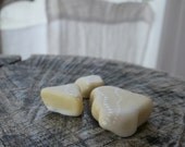 Set of Three Dotted Beach Milk Glass in Shades of Yellow