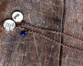 find. art.  repurposed vintage dictionary word pendants duo necklace