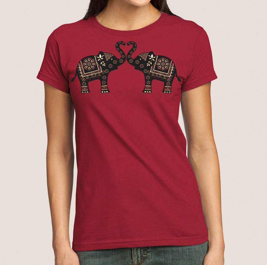 Women's Elephant t-shirt, Sacred Elephants, Lucky Elephant women's t-shirt