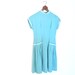 Vintage 50s Dress / Tiffany Blue Linen Dress / 1950s Dress / XXS