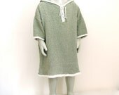 Cotton Rayon Knit Bathrobe/Tunic with Hood - 1.5T/2T Boy or Girl - Sample Sale - Free Shipping in US