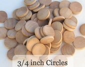 Unfinished Wooden Circles 3/4 inch, Pack of 25