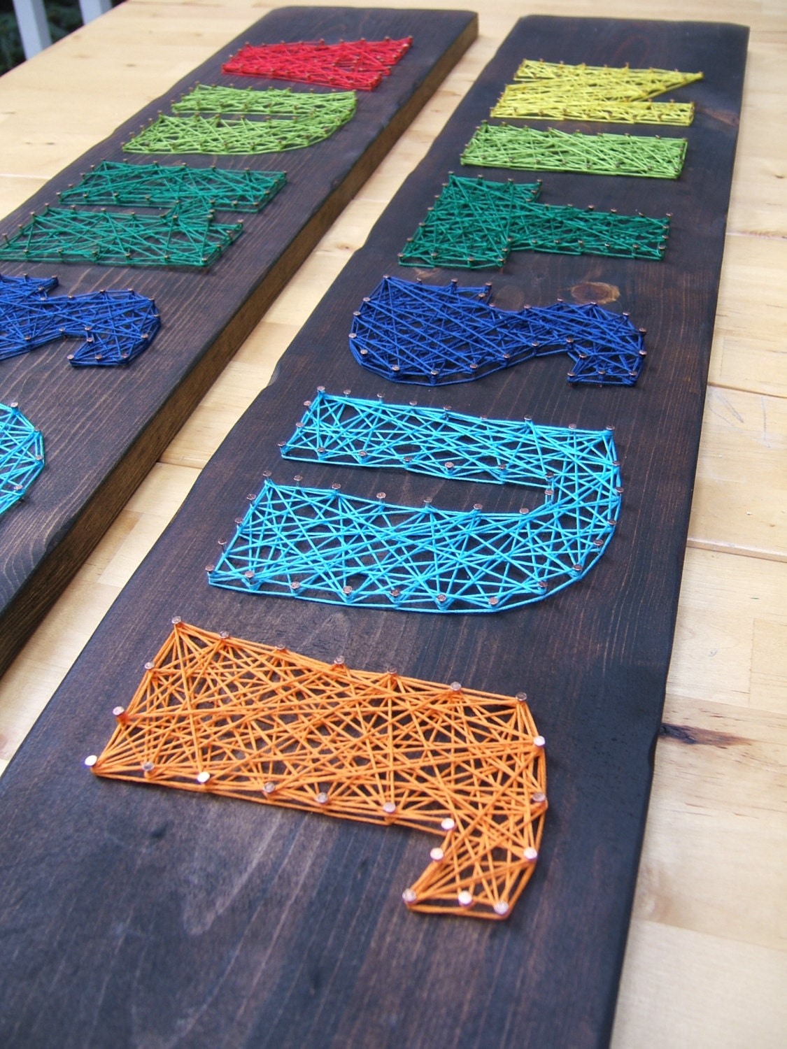 22 Letter Modern String Art Wooden Name Tablet - Reserved for Jillmoxley