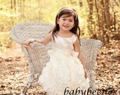 Flower Girl Dress - Coming up Roses - Solid Bodice - Made to Order - Color Choices - Girls Sizes - 18m, 2T, 3T, 4T