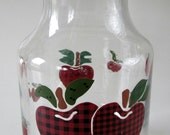 Anchor Hocking Glass Apple Bottle Carafe Juice Vintage Refrigerator 2 quart