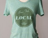 women's tshirt - local tshirt - heather mint green tshirt - FREE SHIPPING - flytrap