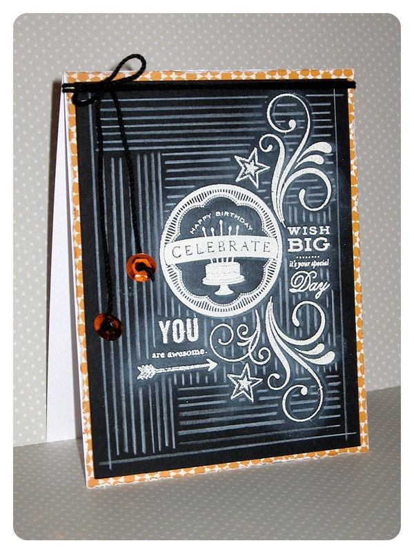Handmade Chalkboard Art Look Birthday Card