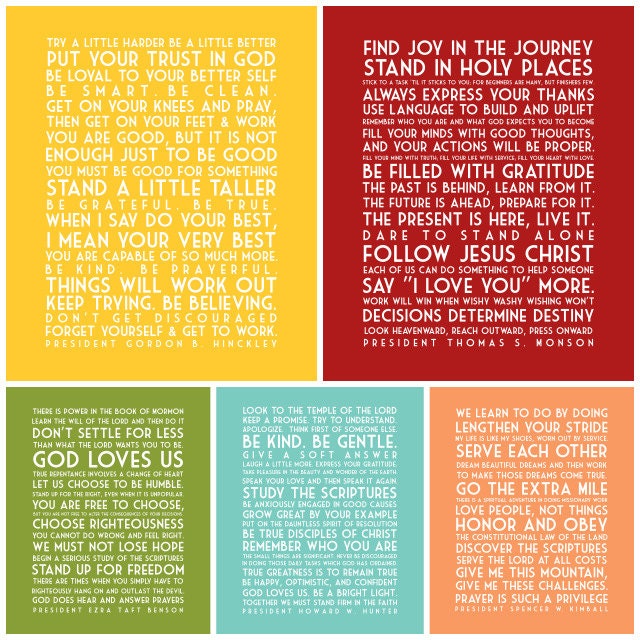 Words of the Prophets - Subway Art - Instant Download