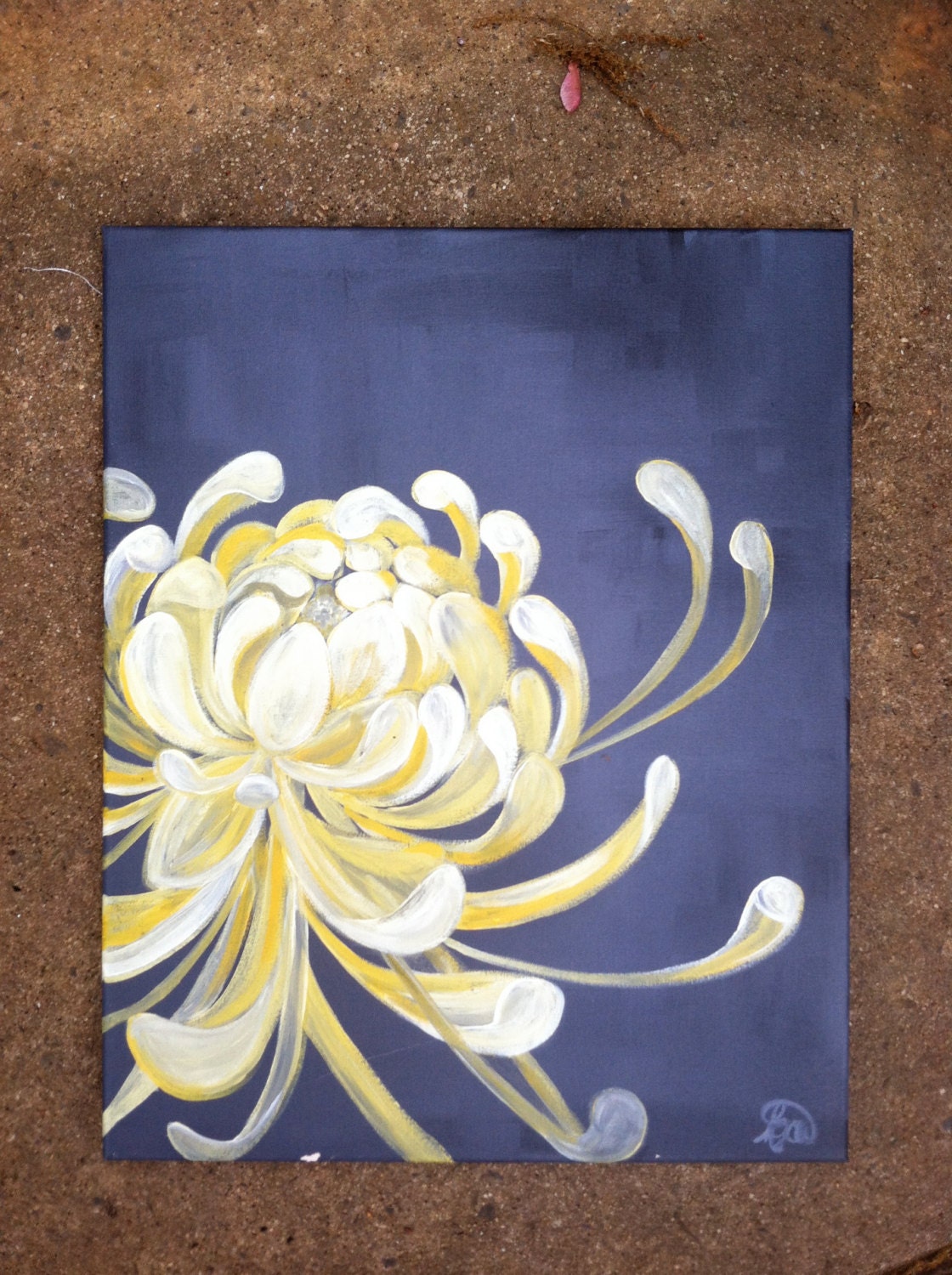 ORIGINAL Yellow Spider Mum 16x20 Wall Art