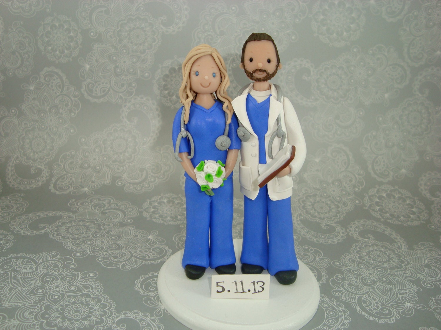Doctor & Nurse Customized Wedding Cake Topper