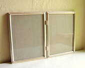 Vintage Silver Filigree Metal Picture Frame Bi-Fold 6x8 Folding