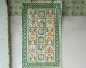 Vintage Kitchen Towel Cute Flower Pots and Dinner Plates