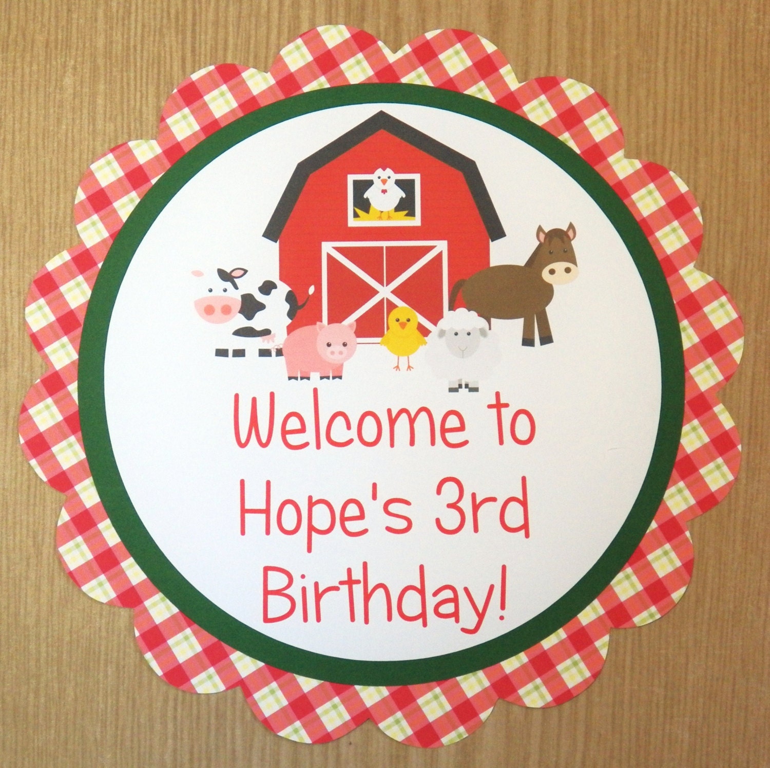Party Sign - Customized Farm Party Decor by The Birthday House