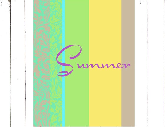 Summer, Yellow green beige Stripes, geometric, Gift for Mom, Love, Sunroom Decor, Nursery Art, Housewarming gift, Typography 8X10