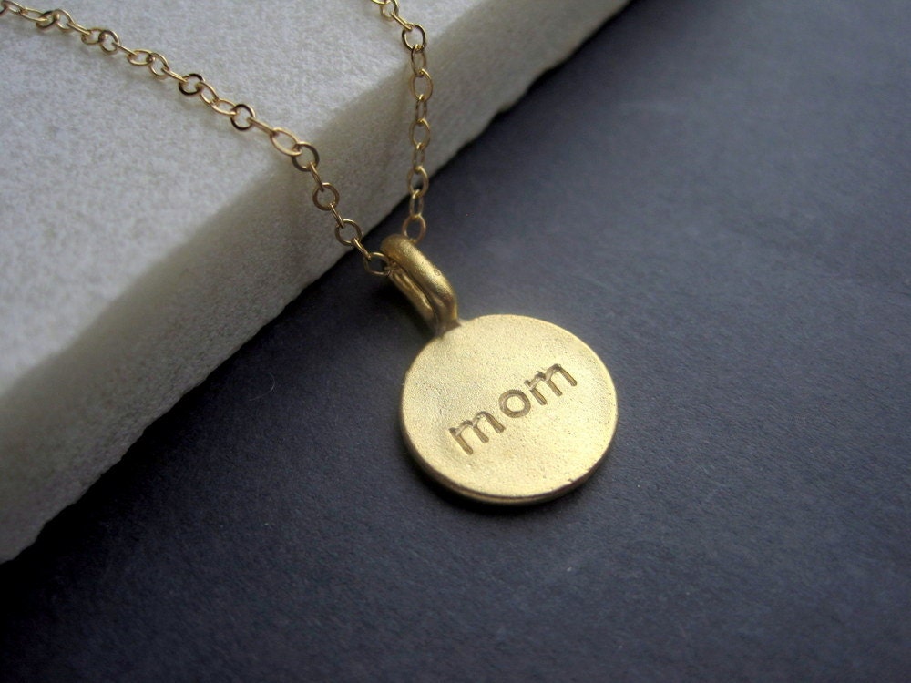 Gold Necklace - Vermeil Mom Necklace - Gold Mom Necklace - Gold Mother's Day Necklace - Mom Necklace