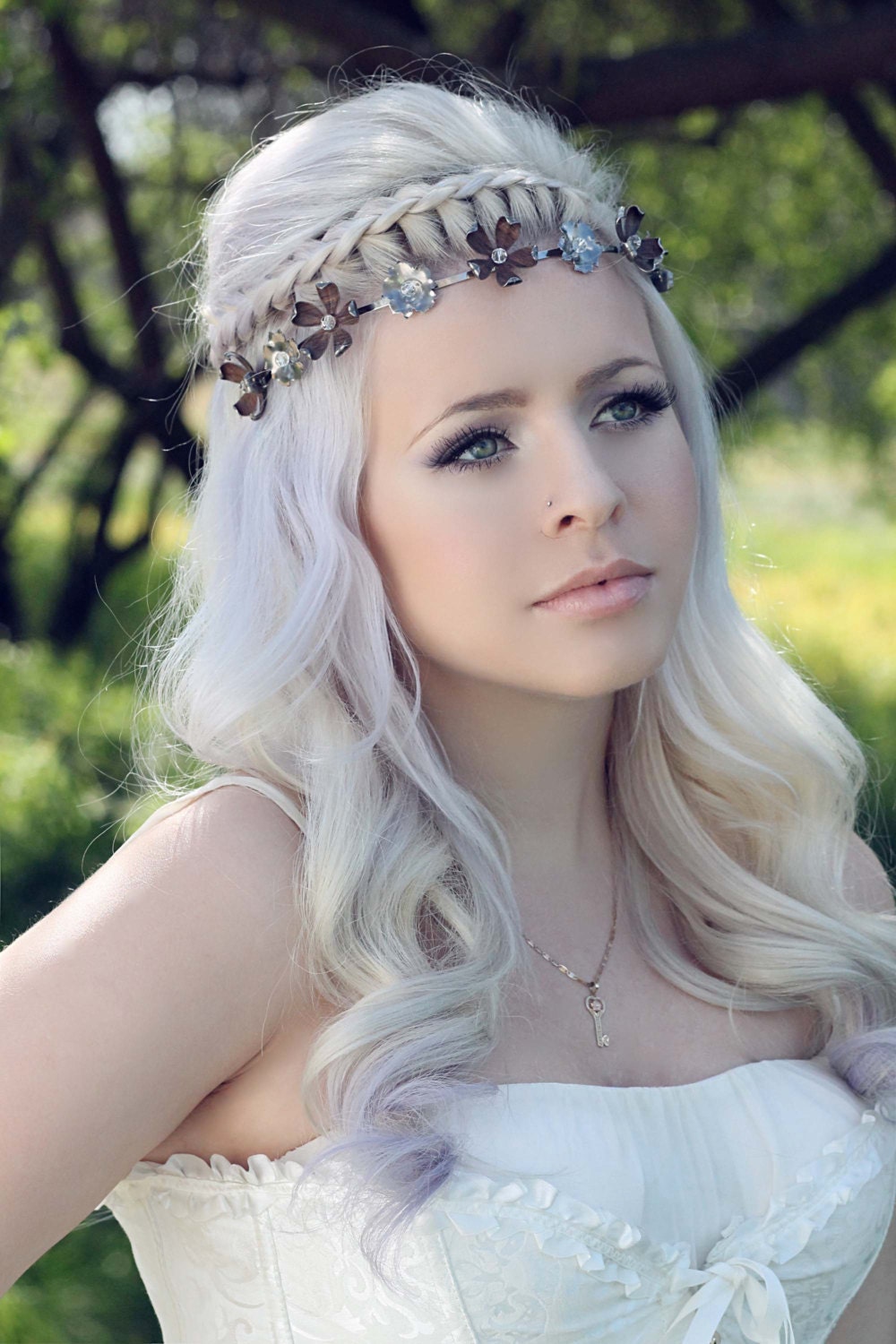 Quatre........Vintage Dogwood Crown - flower tiara