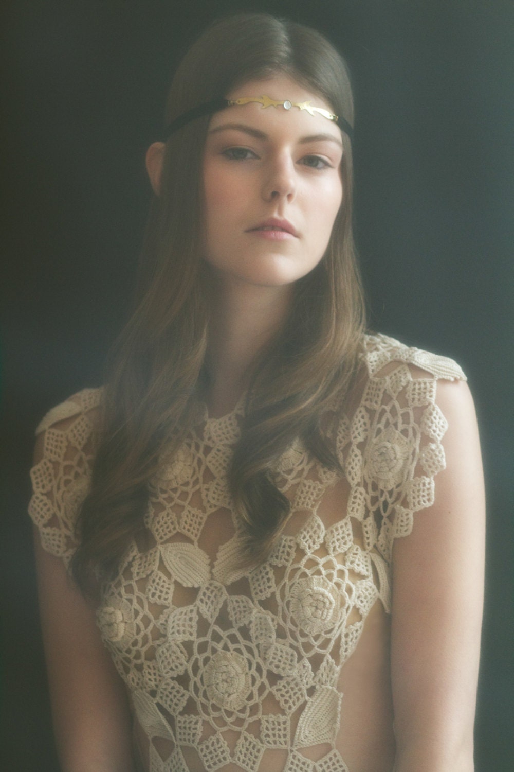 Golden Fawn Brass & Jewel Headpiece