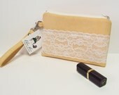 Pale Lemon Wristlet Pouch