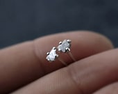 Mini Antarctic natural diamond sliver studs
