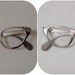 Vintage 50s Rhinestone Cat Eye Glasses /  Very Chrome-y Sunglasses / Aluminum