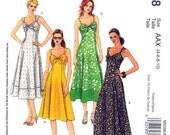 Tied Bodice Sundress Pattern McCalls 5098 UNCUT Laura Ashley Size 4 6 8 10