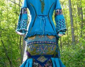 Patchwork  sweater DRESS/DUST COAT. Size Medium/Large. Ready to ship