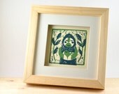 Lino print 'Saint Francis'