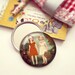Pocket Mirror, Party Favor, Mirror, Compact, Bridesmaid Gift, Baby Shower, Birthday, Stocking Stuffer - Snow White & Rose Red