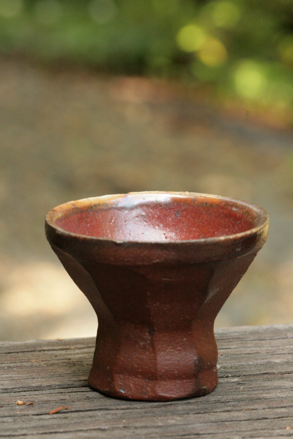 Wood-fire faceted Sake cup, Bajohai 2