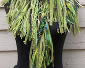 Shades of Green Handmade Crochet Wrap Shawl
