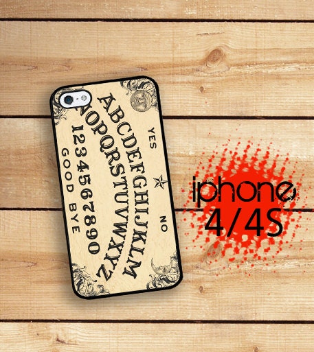iPhone 4S Case Slim Profile Spirit Board Oujia Board / Hard Case For iPhone 4 and iPhone 4S Rubber Trim