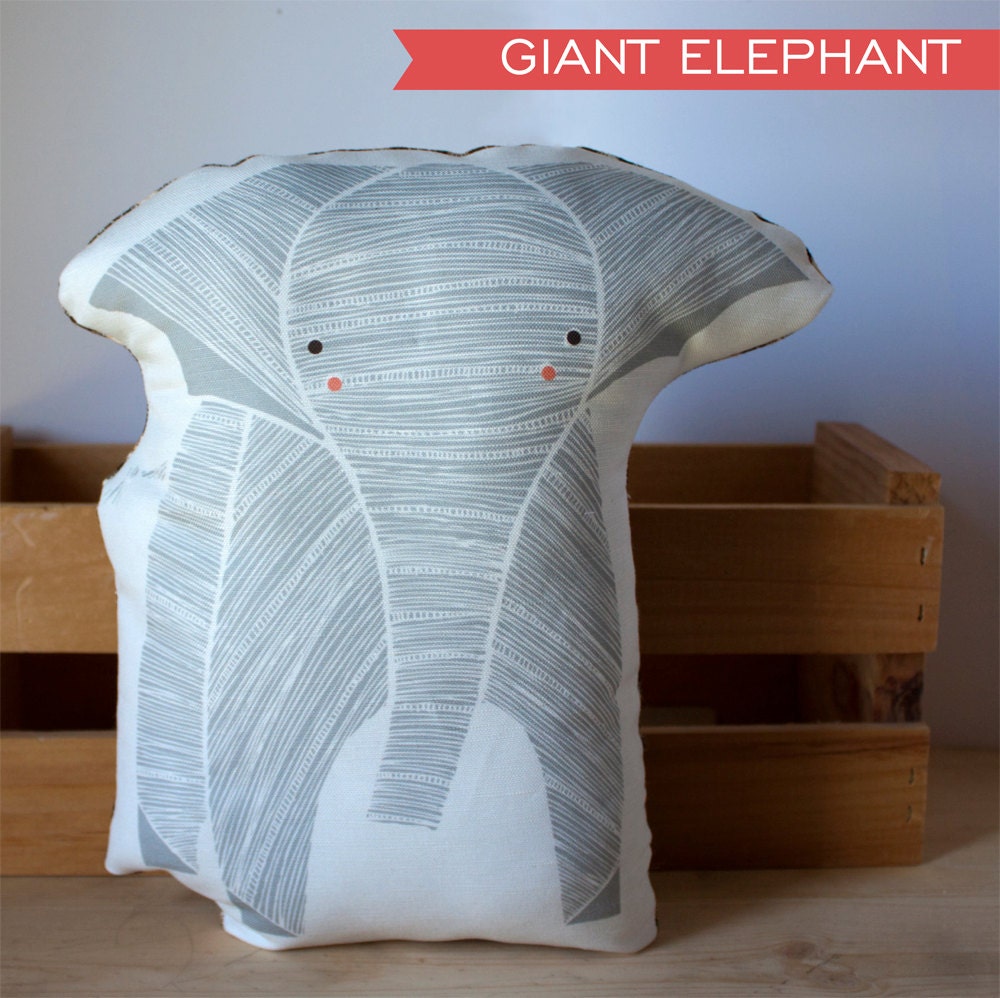 GIANT Handmade Elephant Pillow