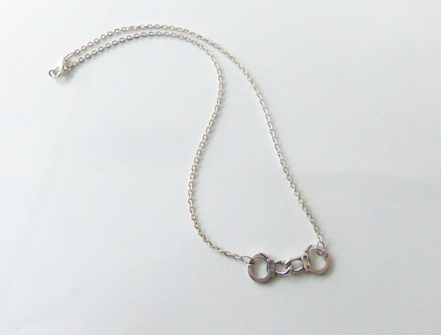 Silver Handcuff Necklace