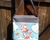 Care Bear Messenger Bag Upcycled OOAK