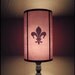 Evil Flowers Fleur de Lis lampshade lamp shade - shabby chic decor, pink lamp shade, poem