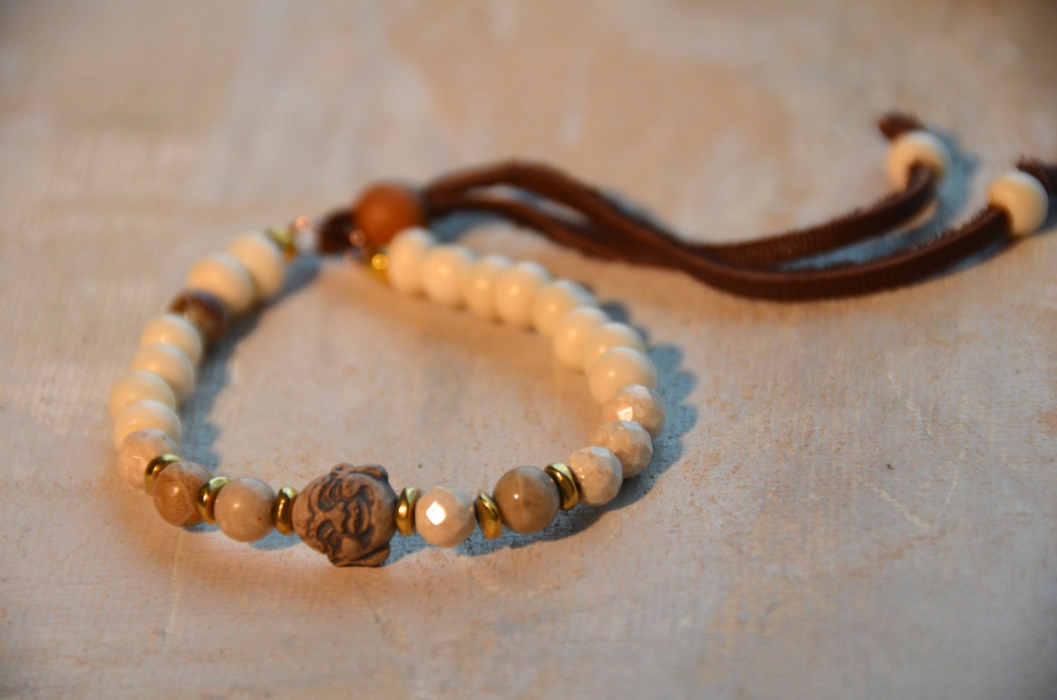 Baby Buddha Bracelet, White
