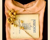 Fine Art Print 8x8 inch Prim Peter Pan Collar Blouse Vintage Composition Book Mustard Yellow Pink Still Life Girly Feminine Home Decor