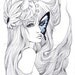 Nature Lady 06  - Original Pen Drawing - Manga Anime Style