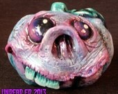 Silly Whimsical Pumpkin Converted Ceramic Pumpkin By Undead Ed OOAK