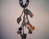 Colorful Forest Pendant Boho Necklace - Owl - Butterfly - Dragonfly - Charms