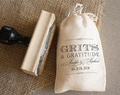 DIY Favor Bag Stamp - CUSTOM WORDING  - Grits & Gratitude