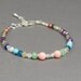 Gemstones and sterling silver beads  bracelet