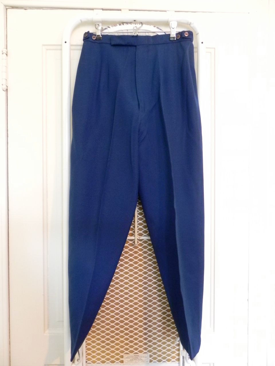 Blue Vintage 50s BAD GIRL Cigarette Pants Trousers Sm Med -on sale